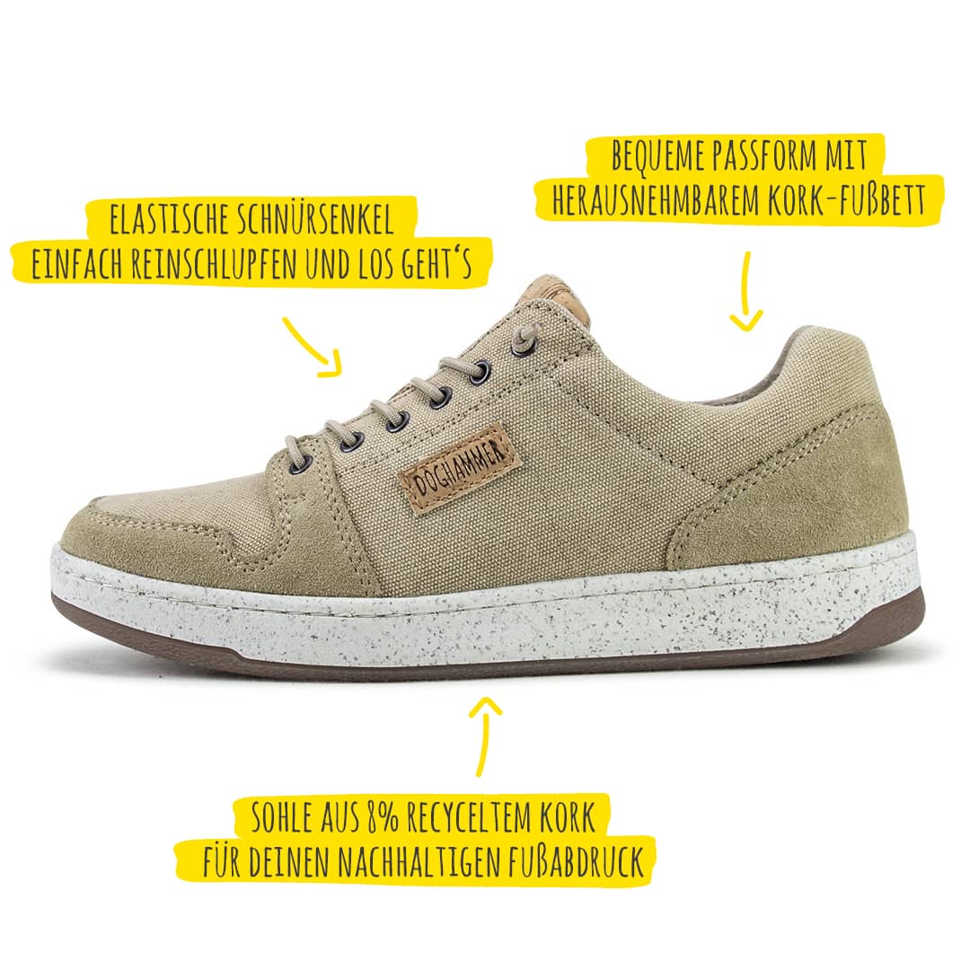 Textile Commuter Vegan | beige - nachhaltiger Sneaker
