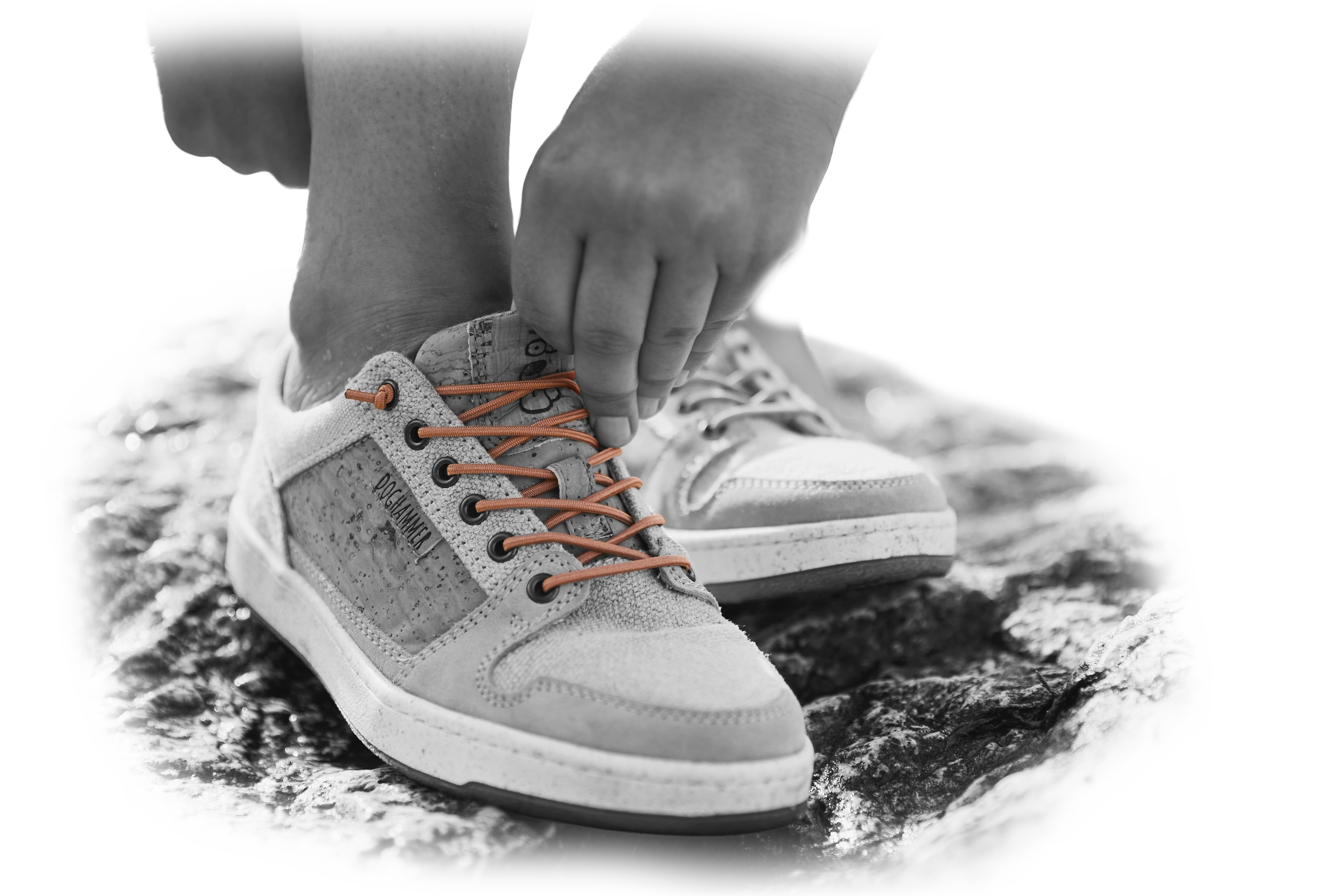 sneaker mit elastischen schnürsenkeln