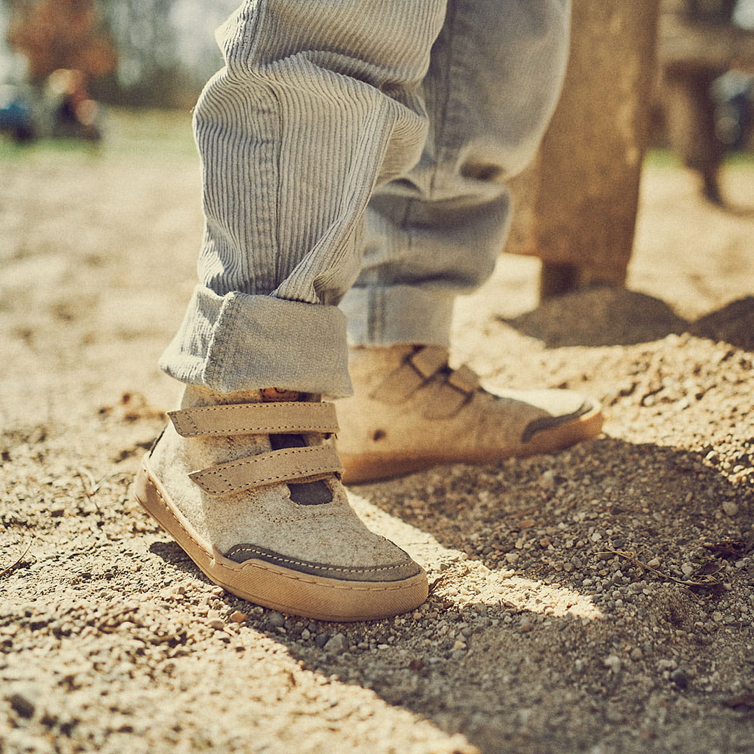 Kids Terrar Wool High | indigo - Kinder-Barfußschuh