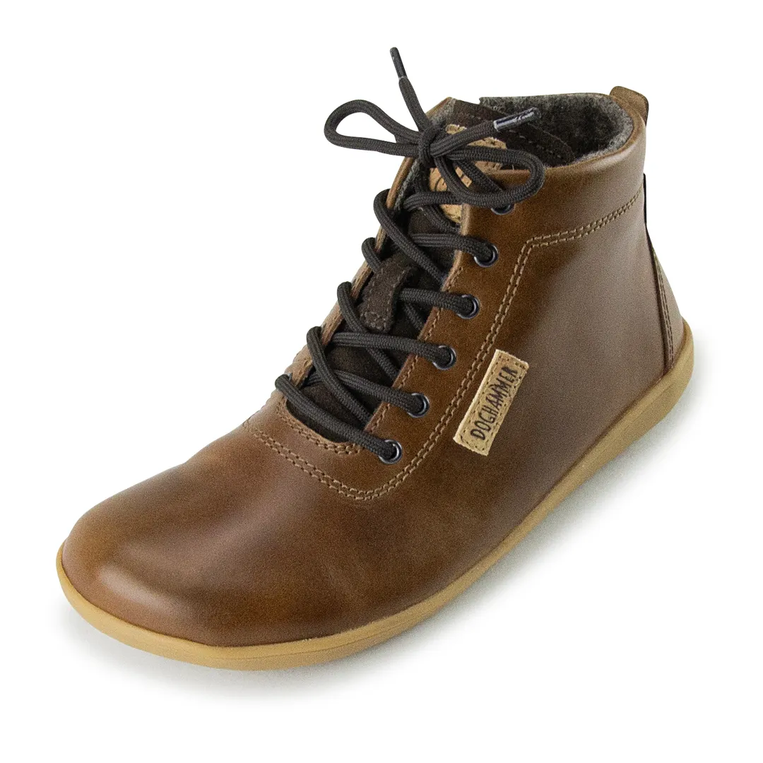Doghammer Terrar Leather High WP | brown - wasserdichte Barfußschuhe photo 4