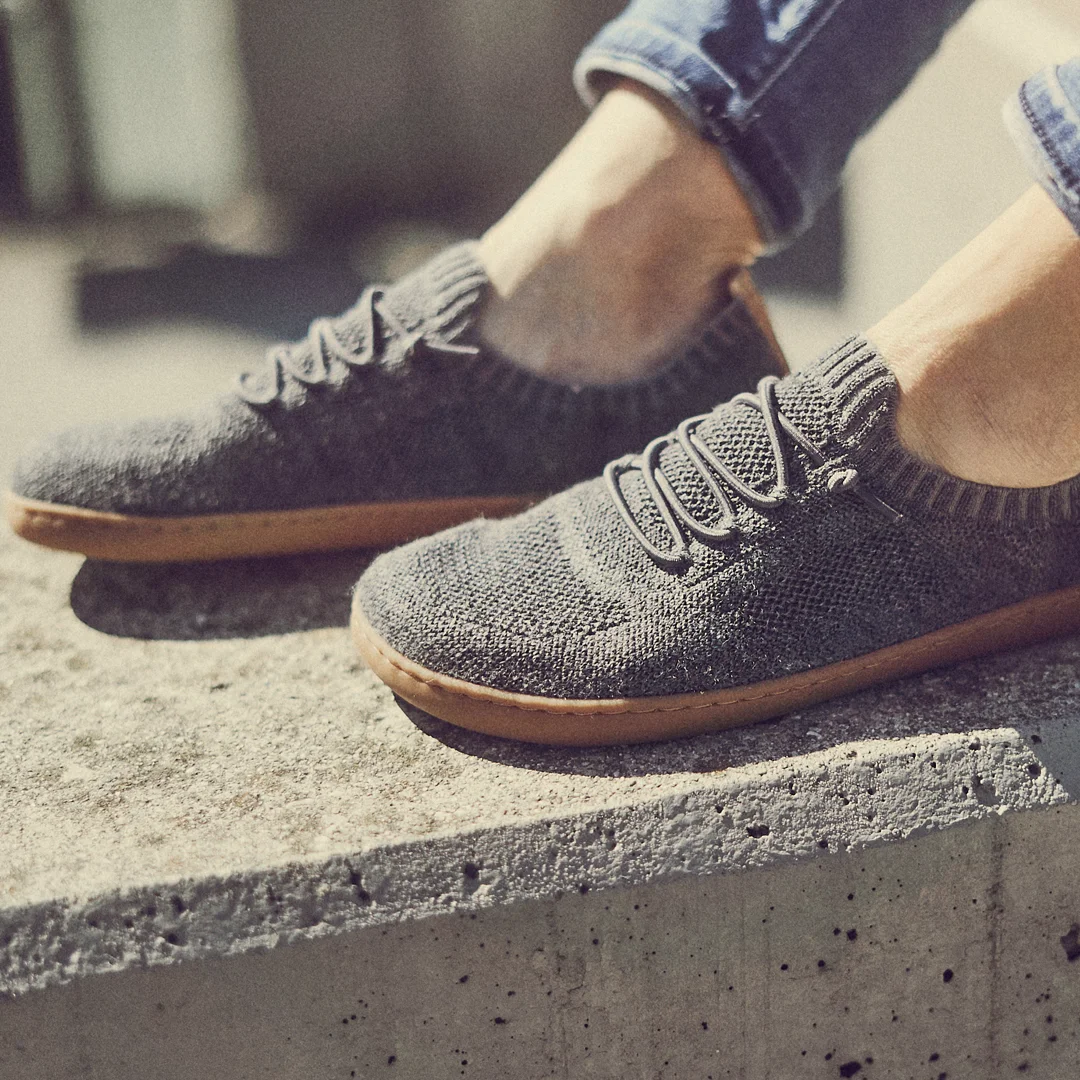 Terrar Knit | grey melange - gestrickter Barfußschuh