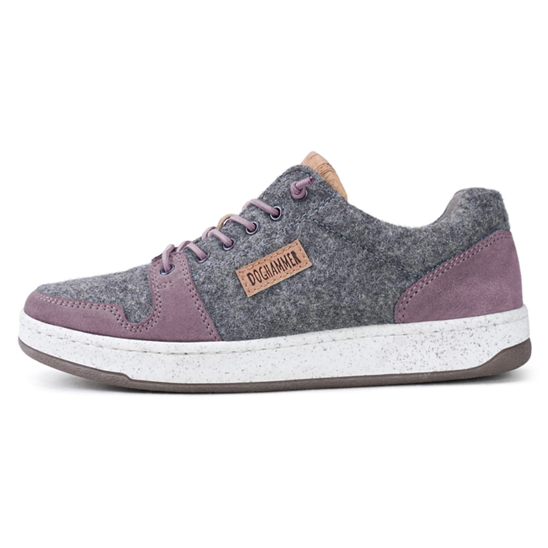 Doghammer Wool Commuter, sizes 36 to 42 in Blueberry Wollsneaker, barefoot shoe