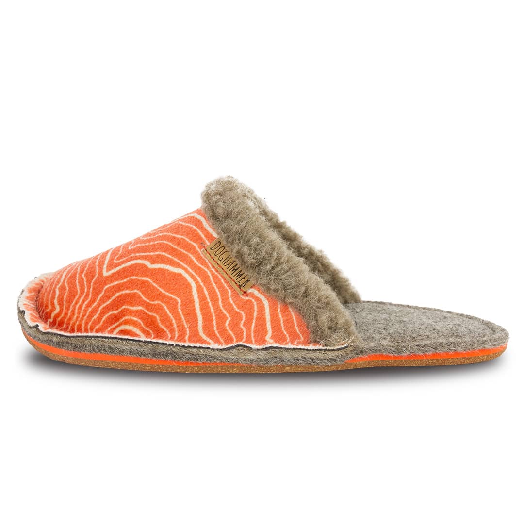 Hütte Zua Skifell  | orange - upcycling Hausschuh
