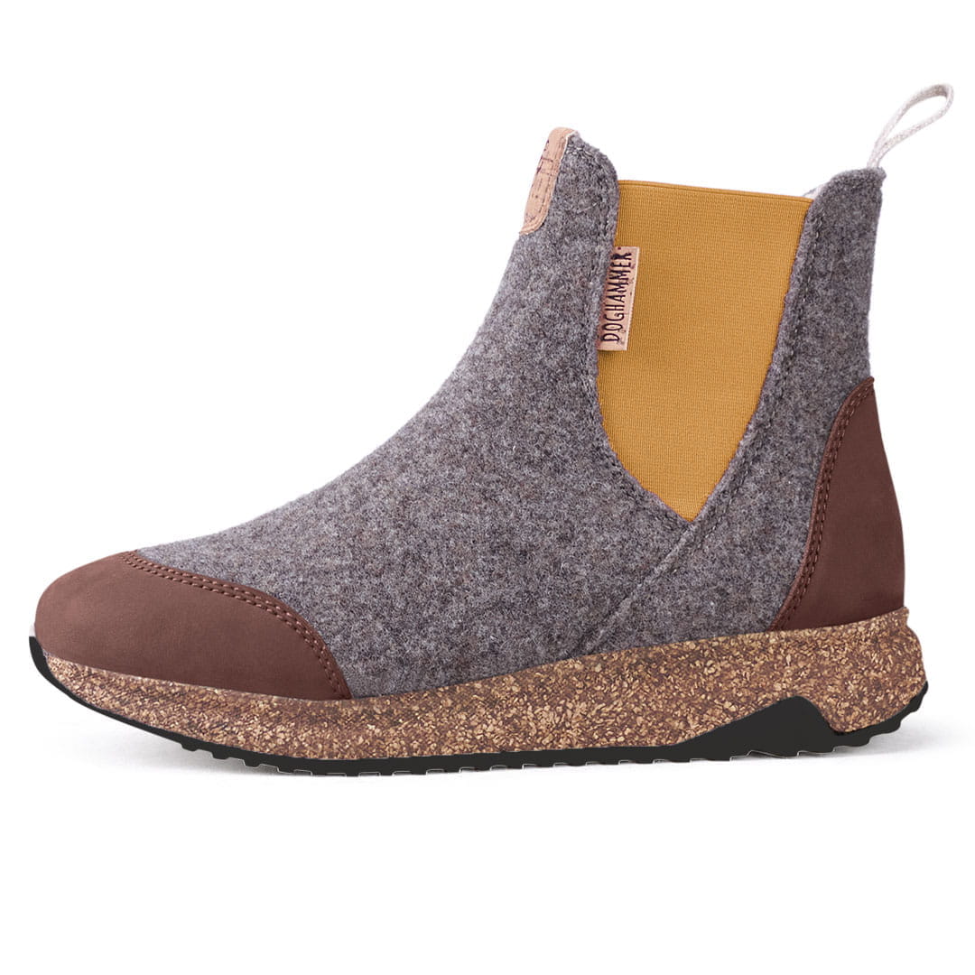 Arctic Traveller wool | mustard - nachhaltiger Chelsea-Boot