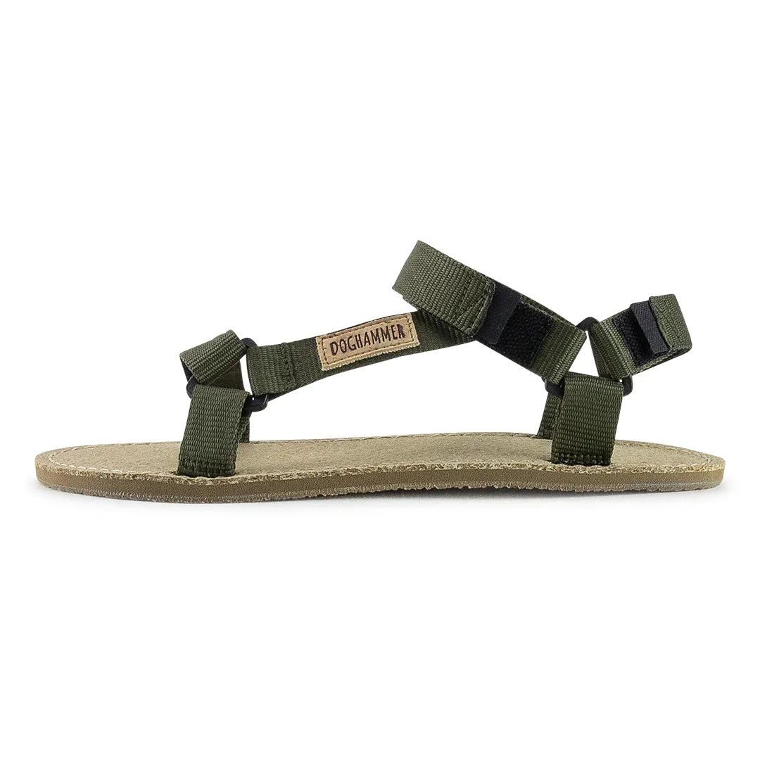 Doghammer Terrar Sandal vegan | khaki - Barfußschuh-Sandale, barefoot shoe