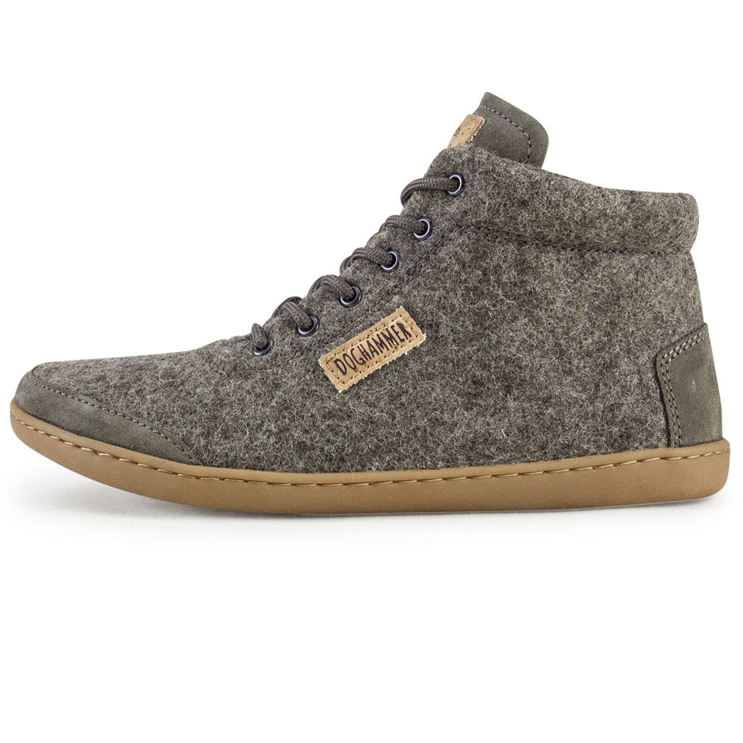Doghammer Terrar Wool High | greyish - Winter Barfußschuhe, barefoot shoe