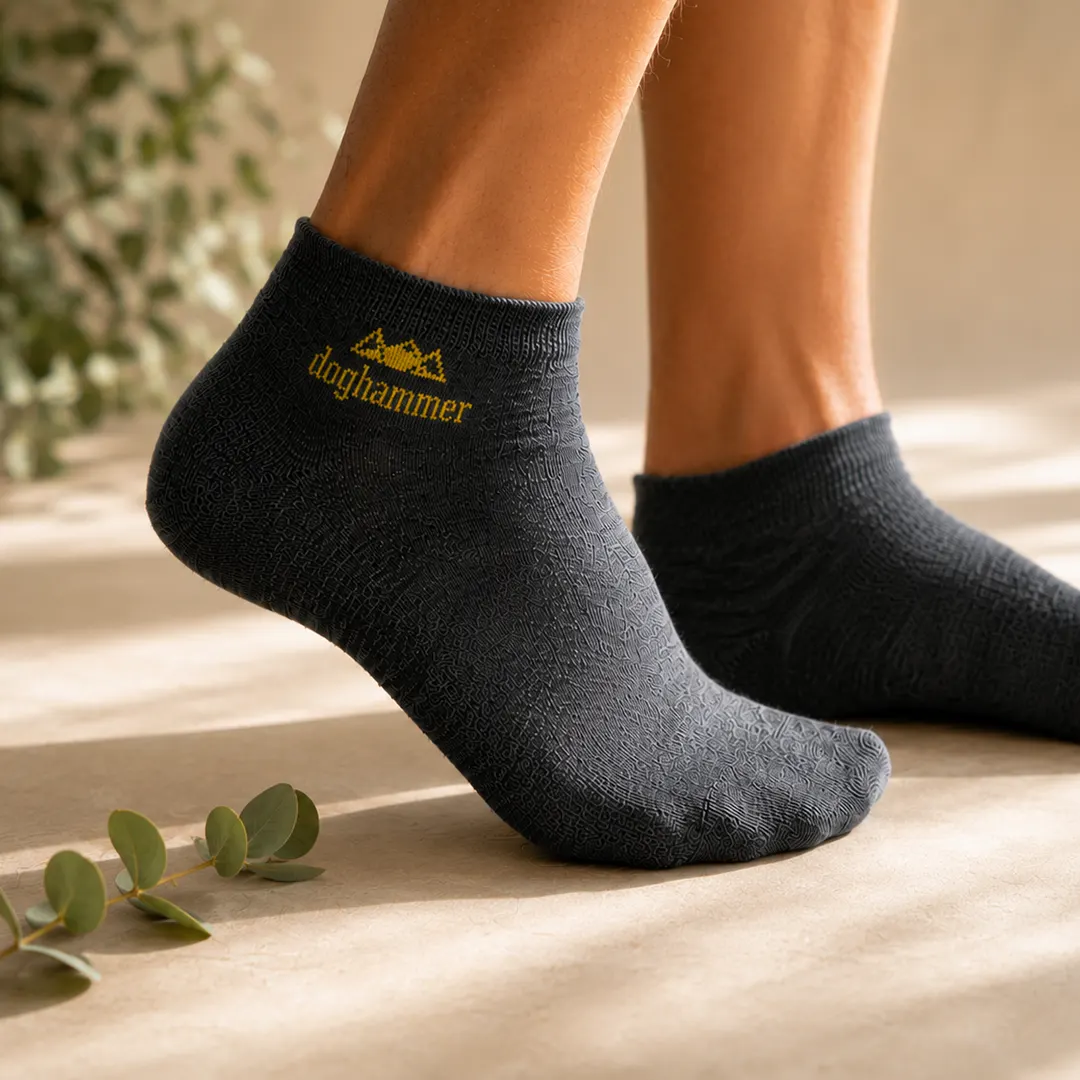 Doghammer Merinosocken "feet.back socks" | darkgrey photo 2