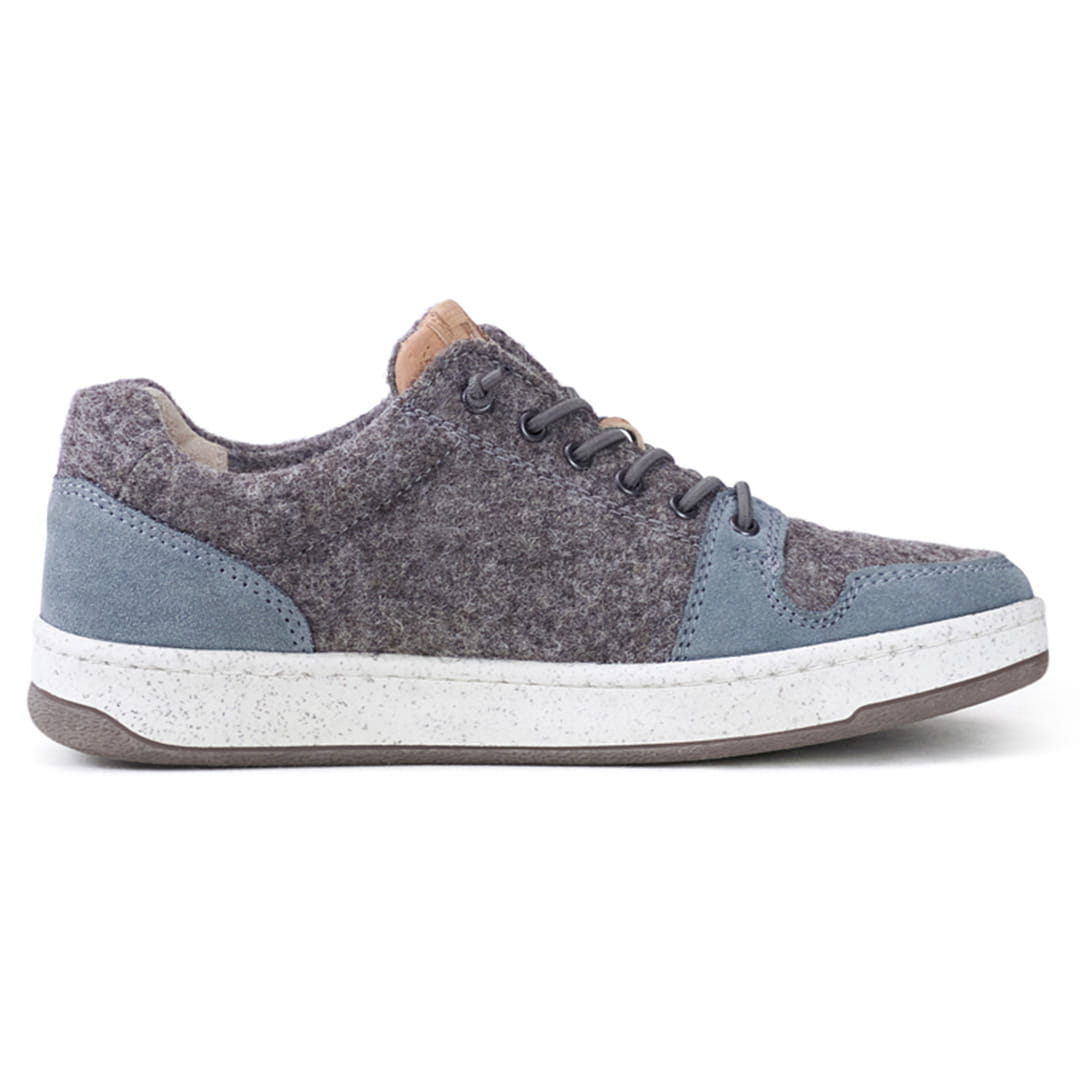 Doghammer Local Wool Commuter, sizes 39 to 47 in Ocean Grey Herrensneaker and Mustard Wollsneaker, barefoot shoe