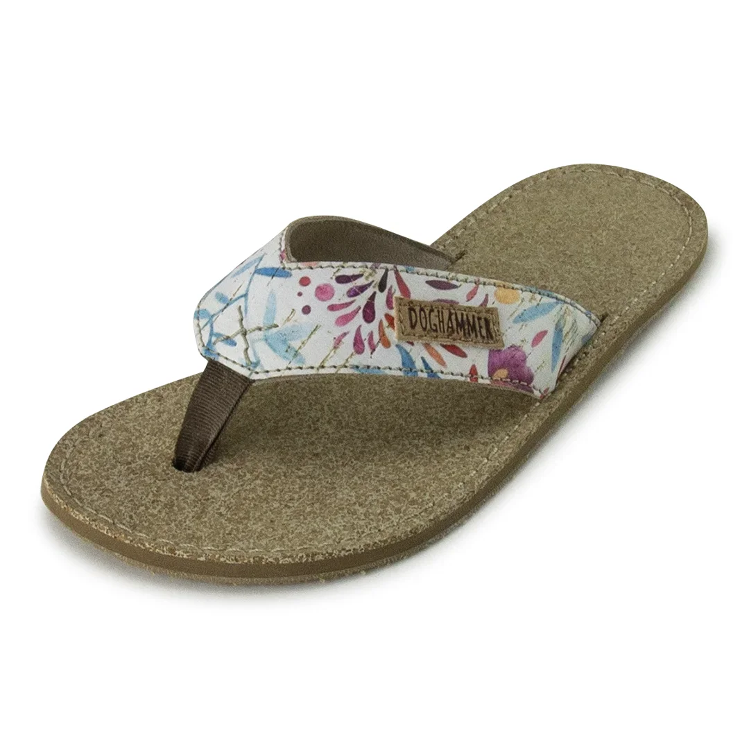 Doghammer Terrar Toe Vegan | flower - Barfußschuh-Zehentrenner, barefoot shoe