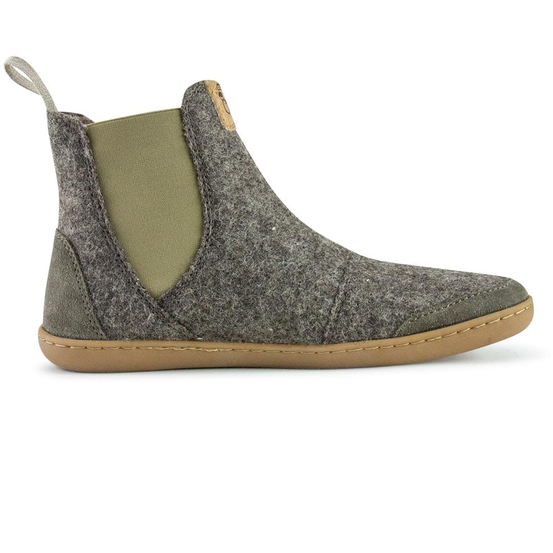 Terrar Chelsea Wool | greyish - Barfuß Chelsea Boots
