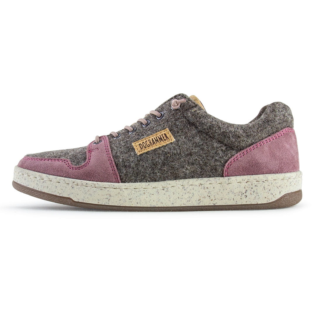 woll-sneaker aus pommerschaf-loden von nordwolle in blueberry