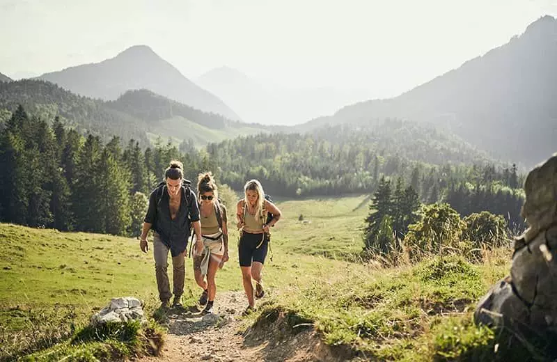 doghammer wanderschuhe am berg im einsatz