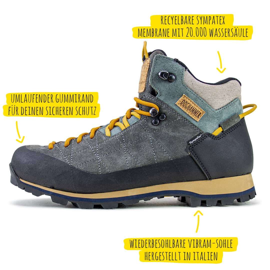 Nachhaltiger Herren-Wanderschuh mit recycelter Sympatex-Membran